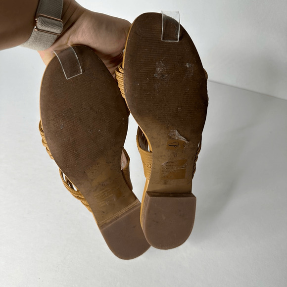 MADEWELL The Meg Slide Sandal in Leather tan strappy AH722 womens US 8 - Picture 5 of 5